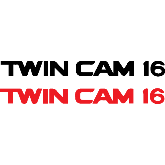 2x Twin Cam 16 Decals Stickers