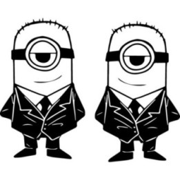 Minion Men In Black Stickers – MIB Parody Decals (2-Pack)