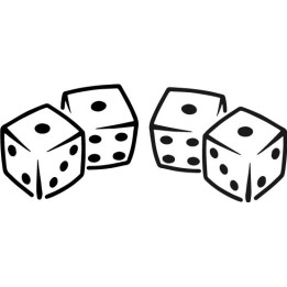 Dice Stickers – Lucky Gambling Casino Retro Decals (2-Pack)