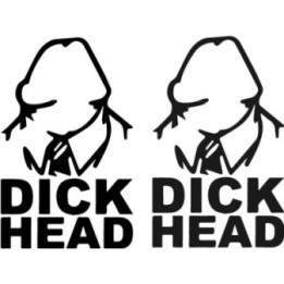 Dick Head Funny Stickers – Rude Novelty Decals (2-Pack)