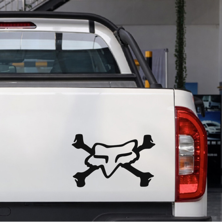 Buy Fox Racing Crossbones Logo Vinyl Decal Sticker Online