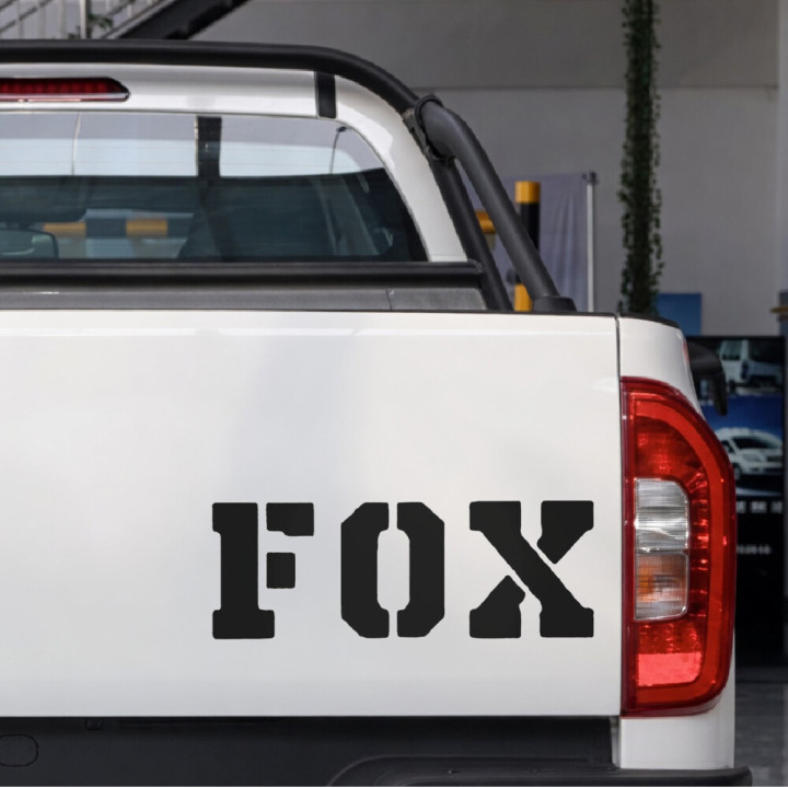 Buy Fox Racing Stencil Text Decal Sticker Online