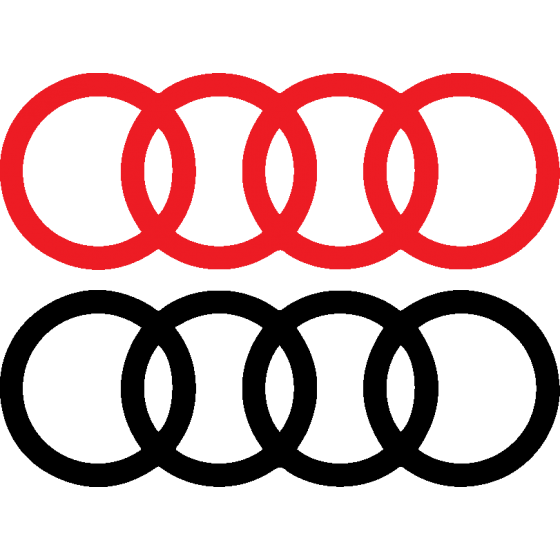 2x Audi Logo Simple Vinyl...