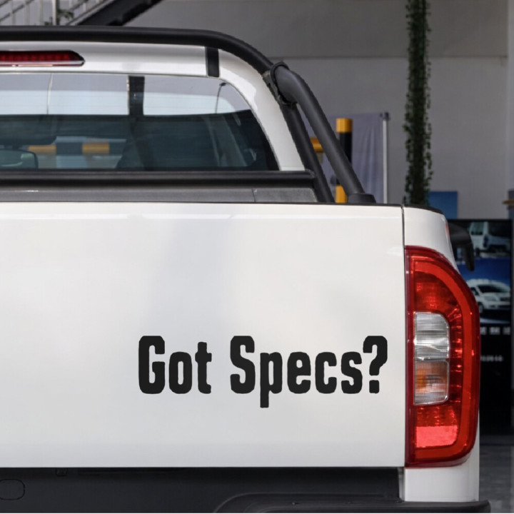 Got Specs? Stickers – Hunting Shooting Slogan Decals (2-Pack)