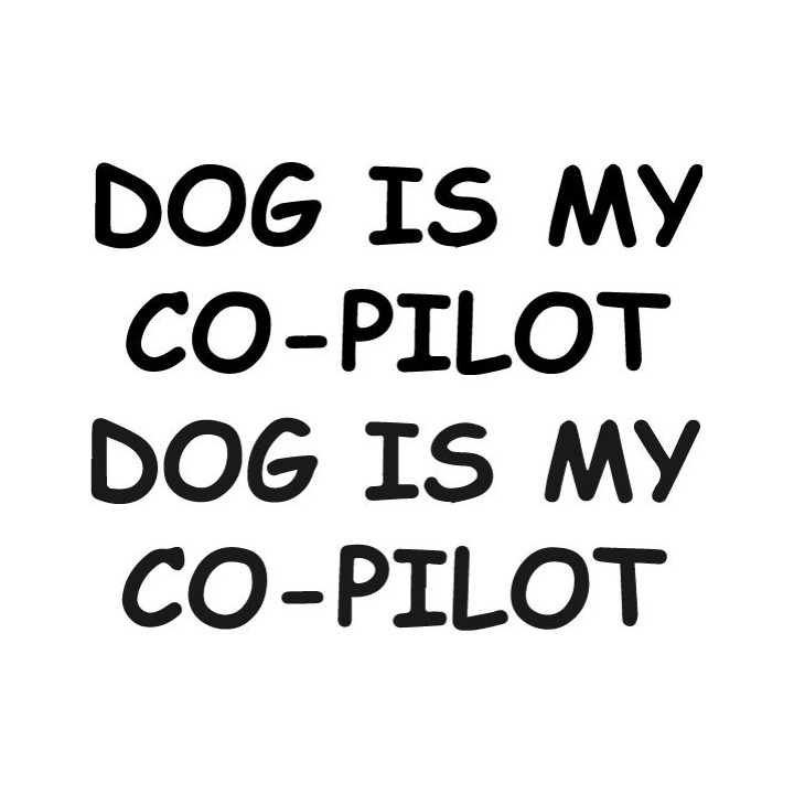 Buy Dog Is My Co Pilot Decal Sticker Online