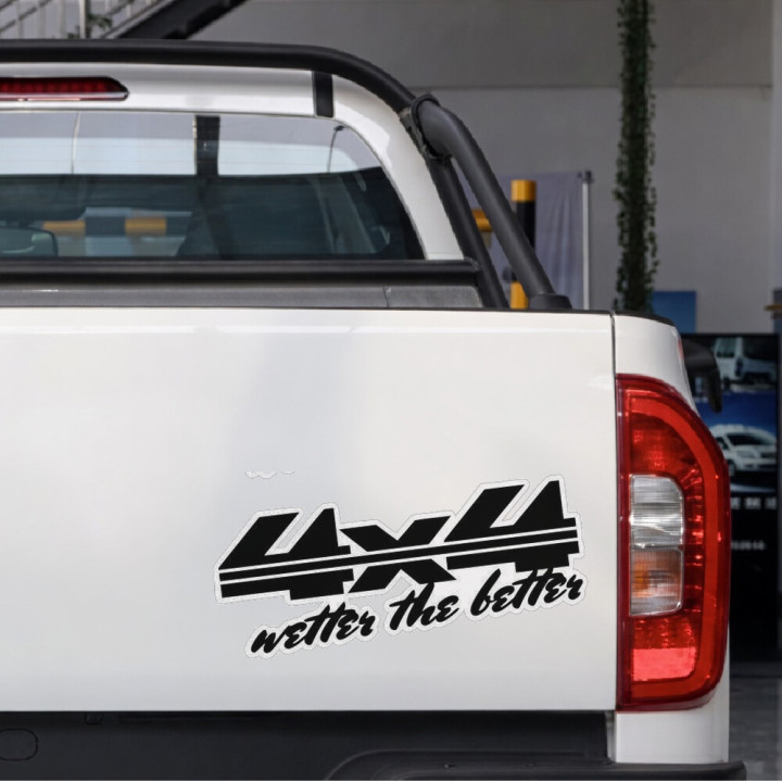 2x 4x4 Wetter The Better Stickers Decals - DecalsHouse