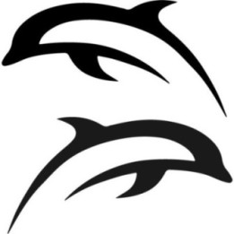 Dolphin Stickers – Tribal Silhouette Decals (2-Pack)