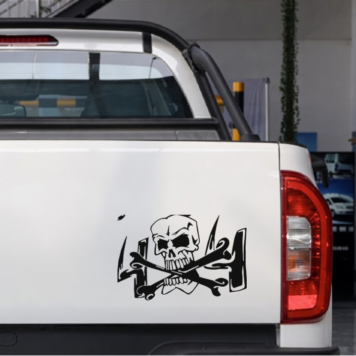 2x 4x4 Skull 4wd Off Road Die Cut Stickers Decals - DecalsHouse