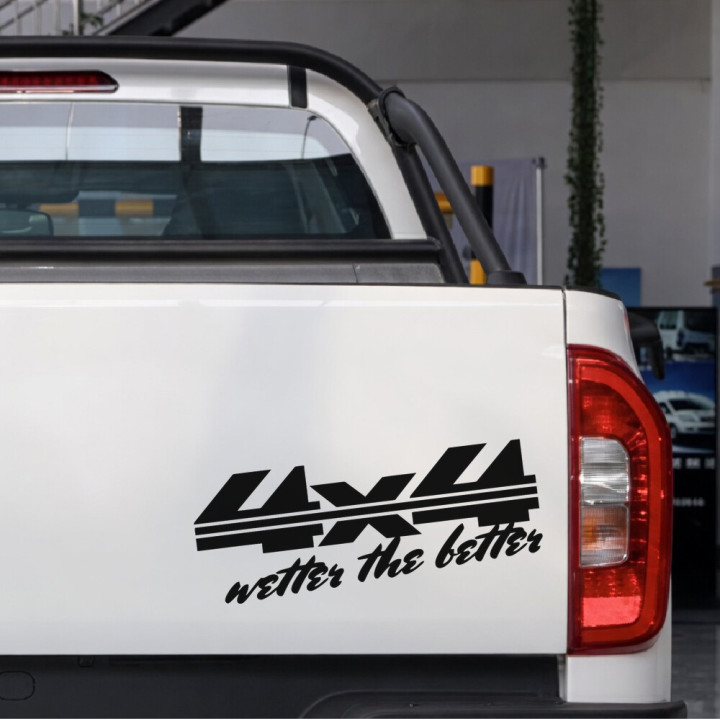 2x 4x4 The Wetter The Better 4x4 4wd Offroad Funny Die Cut Stickers Decals - DecalsHouse