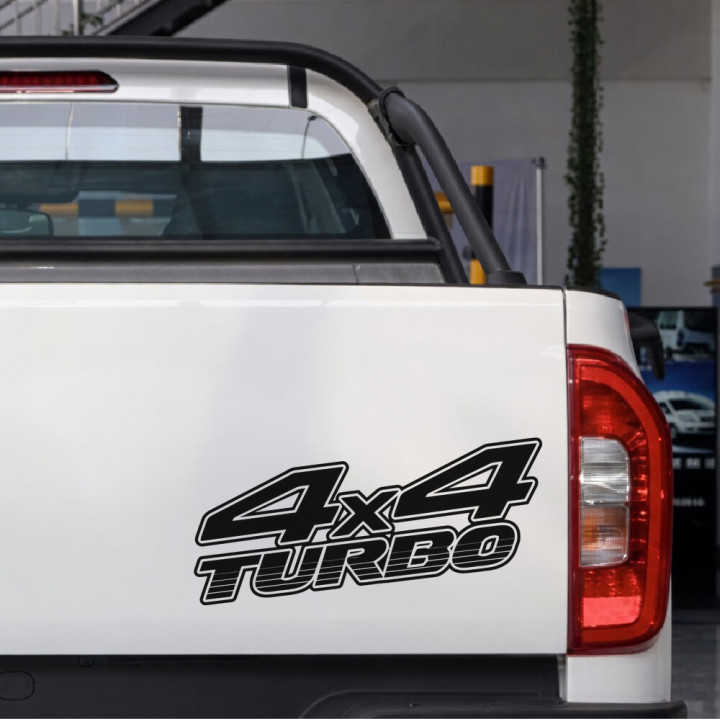 2x 4x4 Turbo Off Road 4wd Die Cut Style 2 Stickers Decals - DecalsHouse
