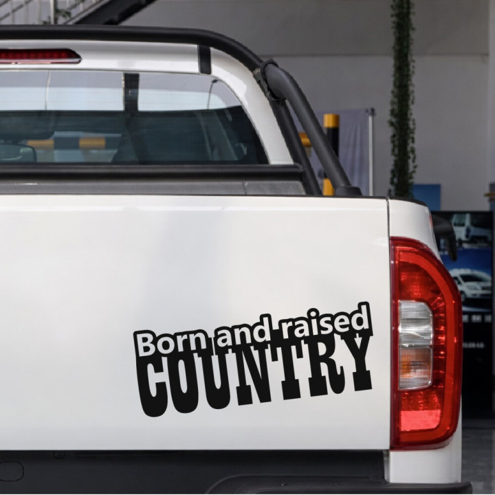 2x Born And Raised Country 4x4 4wd Off Road Die Cut Stickers Decals - DecalsHouse