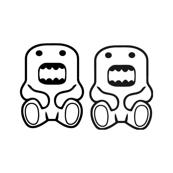 Domo Stickers – JDM Japanese Mascot Decals (2-Pack)