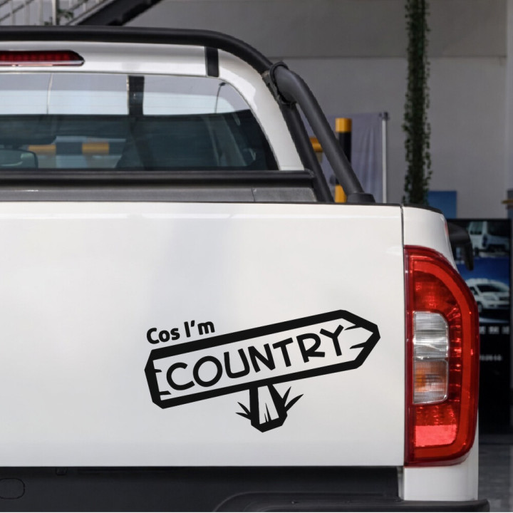 2x Cos Im Country 4x4 4wd Off Road Die Cut Stickers Decals - DecalsHouse