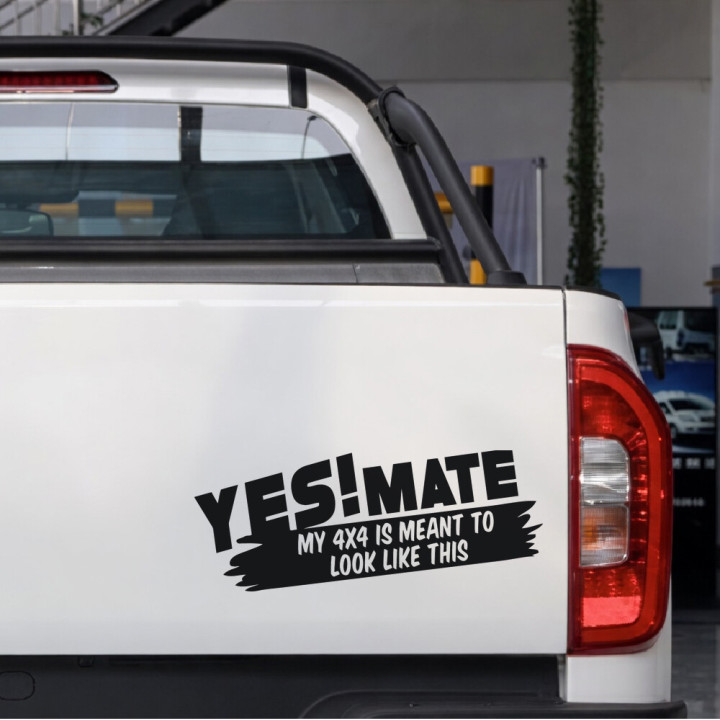 2x Yes Mate My 4x4 4wd Off Road Die Cut Stickers Decals - DecalsHouse