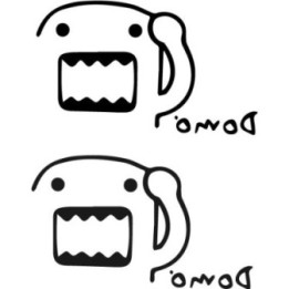 Domo-kun Stickers – Japanese Anime JDM Decals (2-Pack)