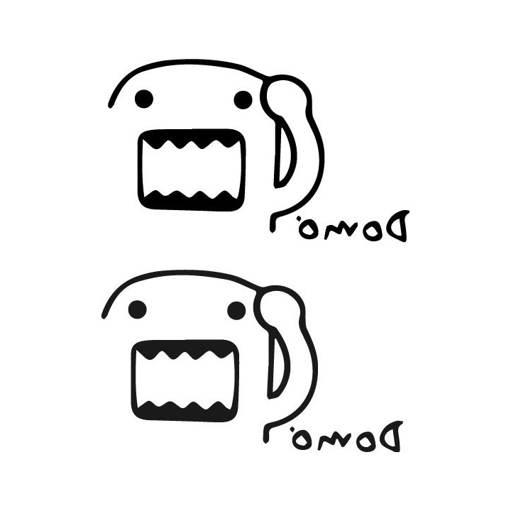 Domo-kun Stickers – Japanese Anime JDM Decals (2-Pack)