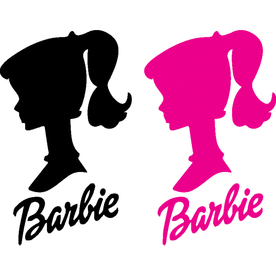 2x Barbie Girl Stickers Decals