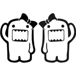 Domo Girl Stickers – JDM Anime Kawaii Decals (2-Pack)