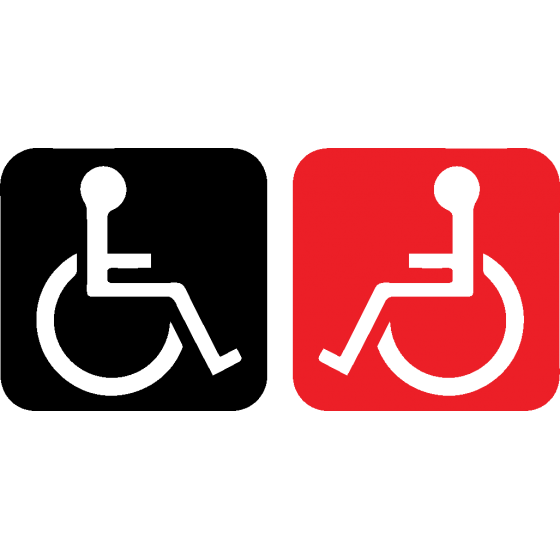 2x Handicap Wheelchair Sign...