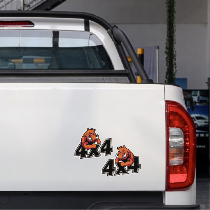 2x 4x4 Muscle Boar Stickers Decals - DecalsHouse