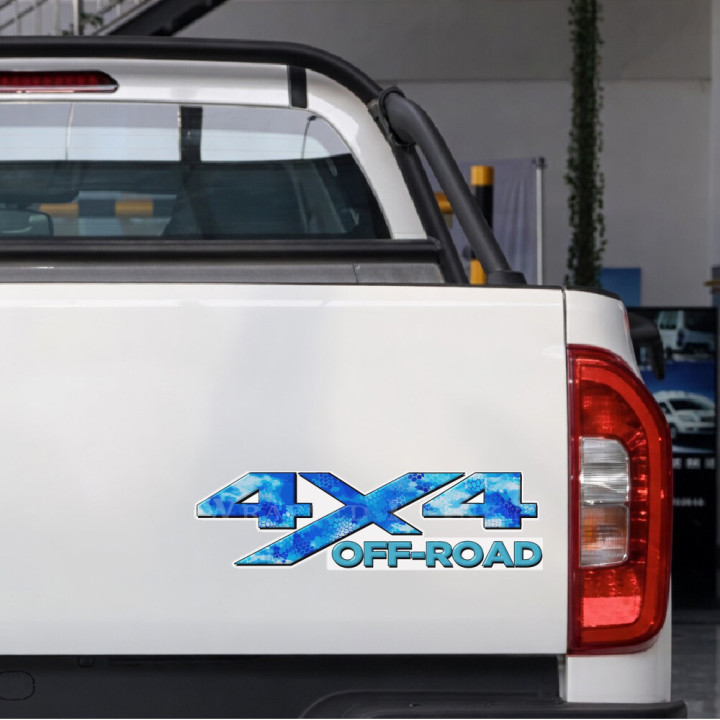 2x 4x4 Off Road Chameleon Camo Blue Stickers Decals - DecalsHouse