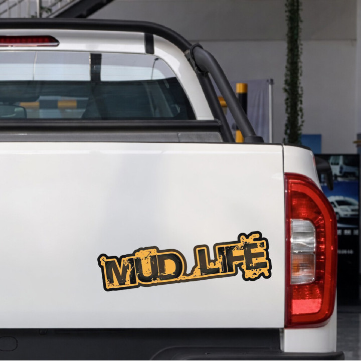 2x Mud Life 4x4 Stickers Decals - DecalsHouse
