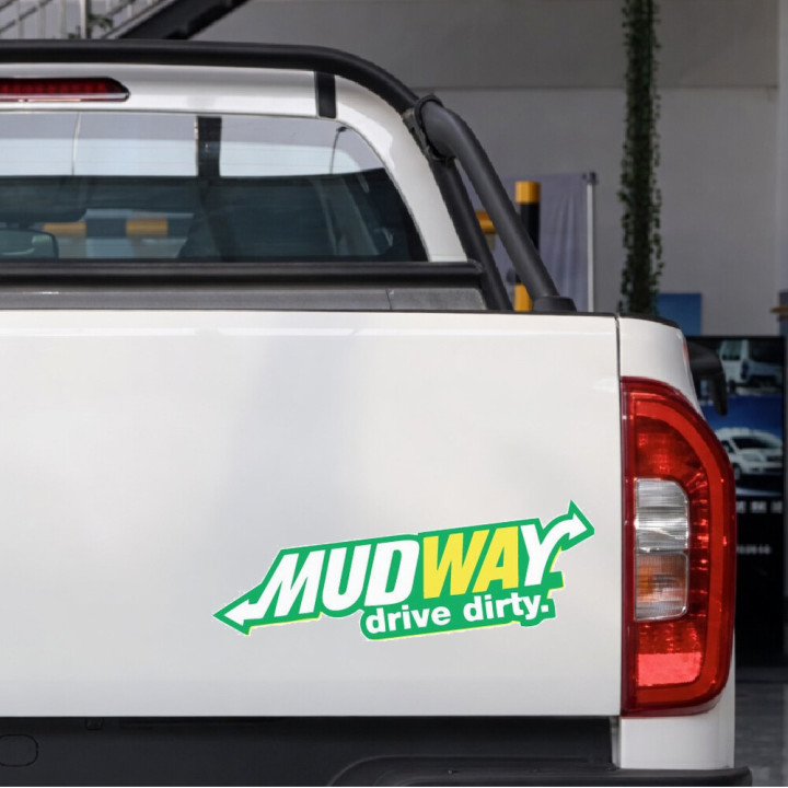 2x Mudway Drive Dirty 4wd 4x4 Stickers Decals - DecalsHouse
