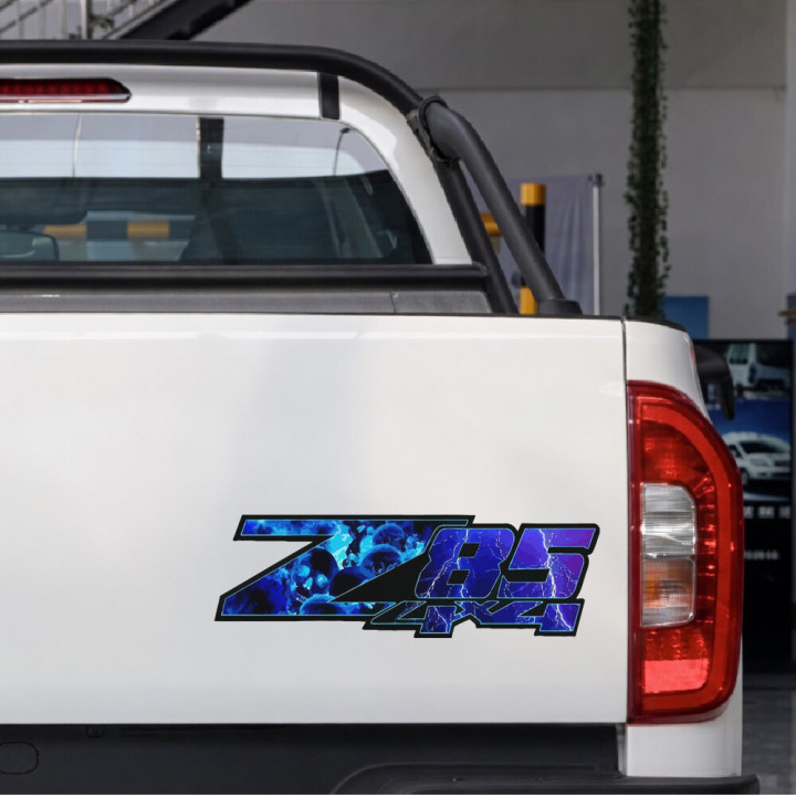 2x Z85 Chevy 4x4 4wd Blue Stickers Decals - DecalsHouse