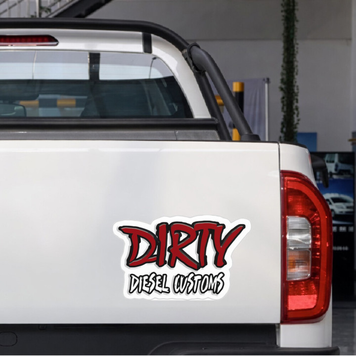 2x Dirty Diesel Customs Stickers Decals - DecalsHouse