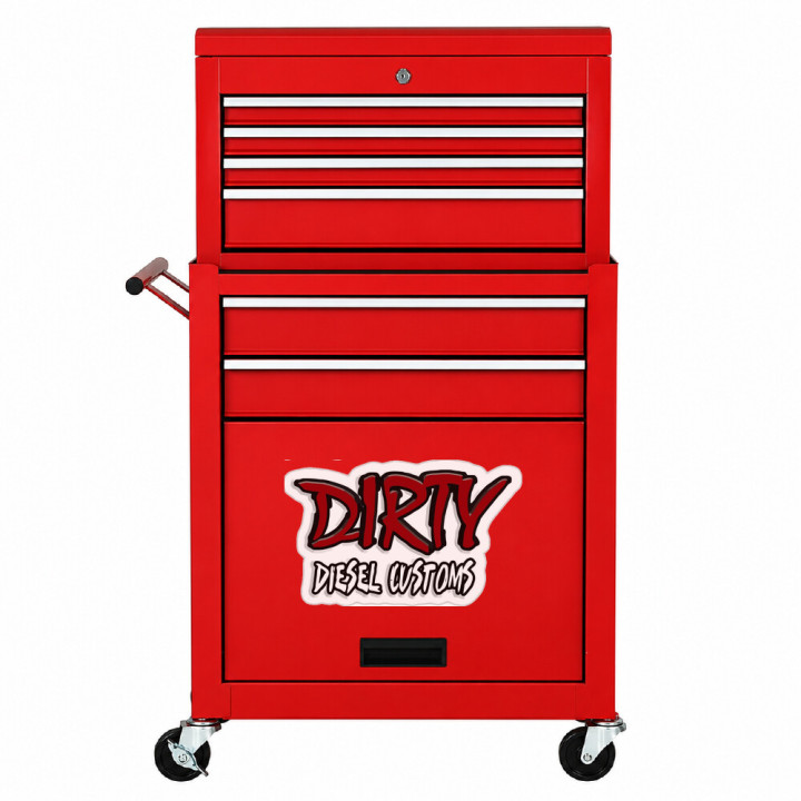 2x Dirty Diesel Customs Stickers Decals - DecalsHouse