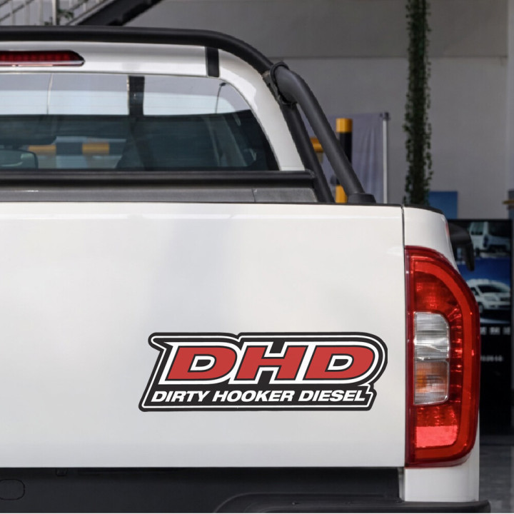 2x Dirty Diesel Hooker Dhd Stickers Decals - DecalsHouse