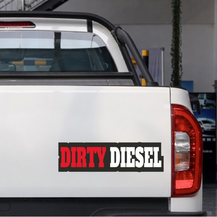 2x Dirty Diesel Red Dh Stickers Decals - DecalsHouse
