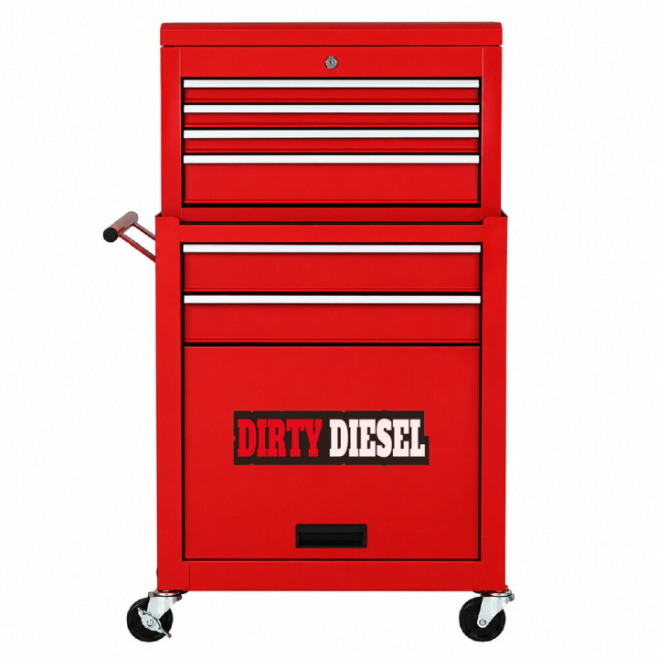 2x Dirty Diesel Red Dh Stickers Decals - DecalsHouse