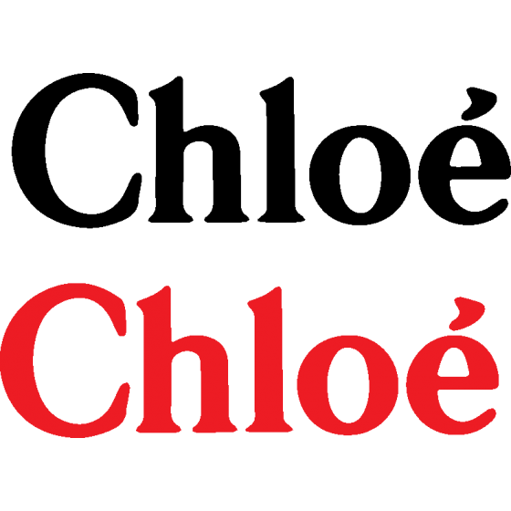 2x Chloe Logo Stickers Decals
