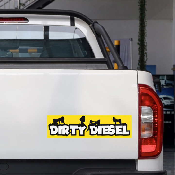 2x Dirty Diesel With Girls Stickers Decals - DecalsHouse