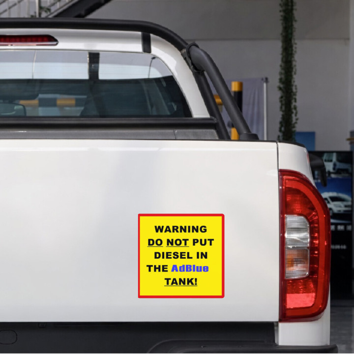 2x Warning Do Not Put Diesel In The Adblue Tank Stickers Decals - DecalsHouse