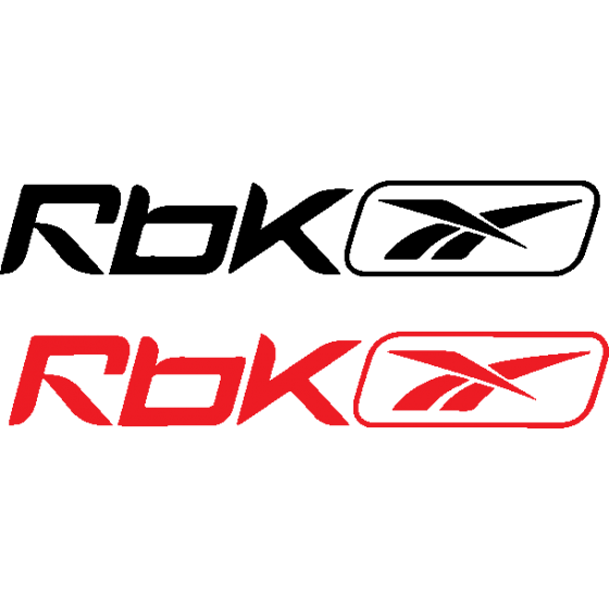 2x Rbk Reebok Logo Stickers...