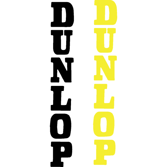 2x Dunlop Fork Decals Stickers