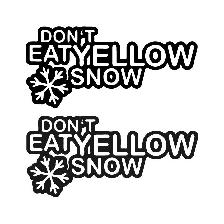 Don't Eat Yellow Snow Stickers – Funny Winter Decals (2-Pack)