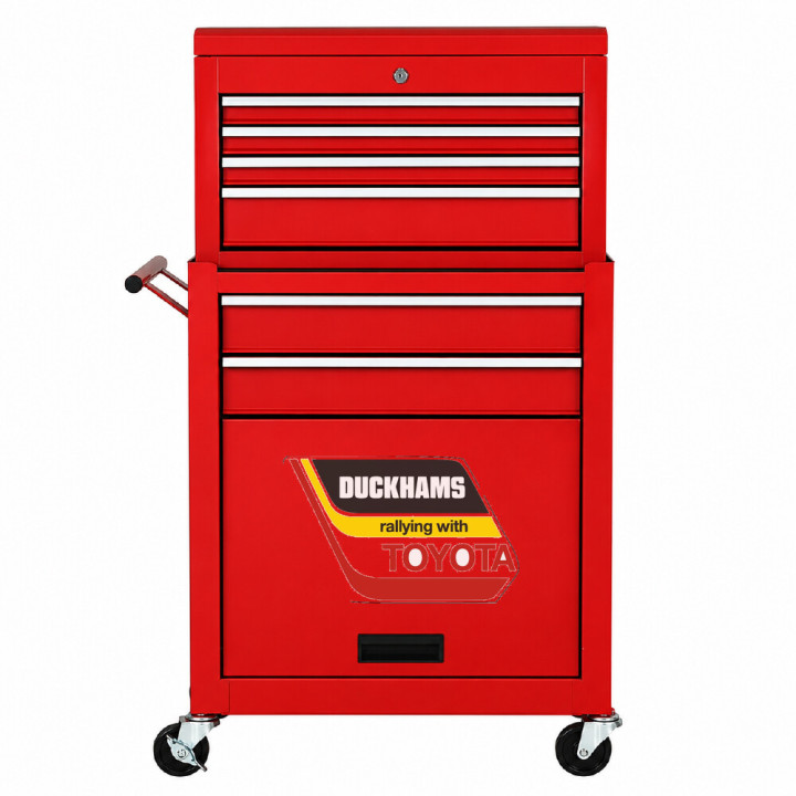 2x Duckhams Rallying With Toyota Stickers Decals - DecalsHouse