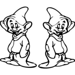 Dopey Stickers – Snow White Seven Dwarfs Decals (2-Pack)