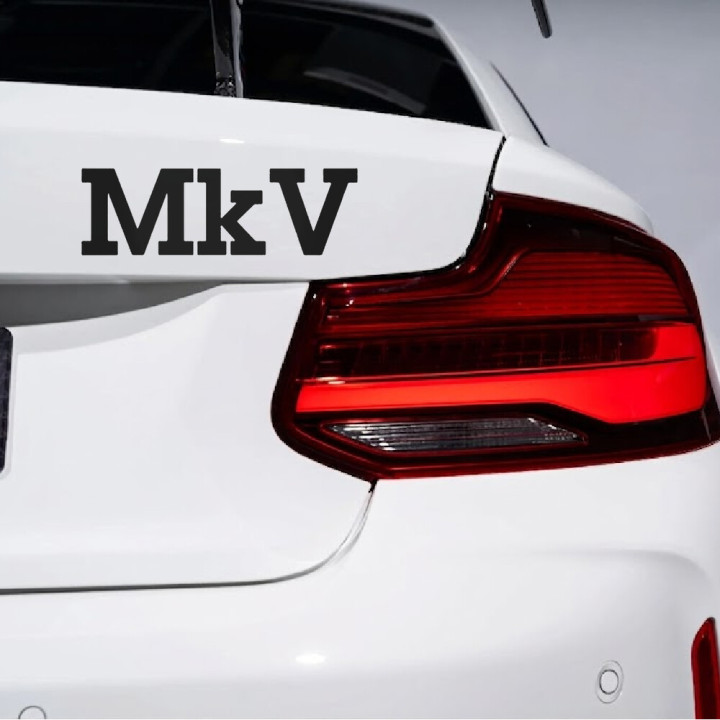 Buy Vw Mkv Decal Sticker Online