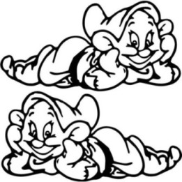 Dopey Dwarf Stickers – Snow White Decals (2-Pack)