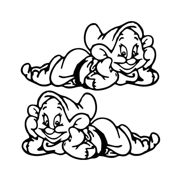 Dopey Dwarf Stickers – Snow White Decals (2-Pack)