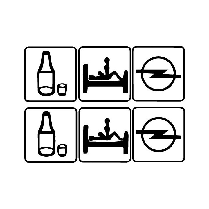 Buy Drink Sleep Opel Decal Sticker Online