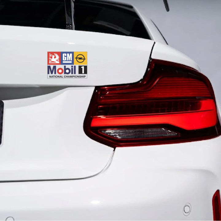 2x Vauxhall Opel Mobil 1 National Championship Stickers Decals - DecalsHouse