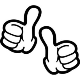 Double Thumbs Up Stickers – Cartoon Like Decals (2-Pack)