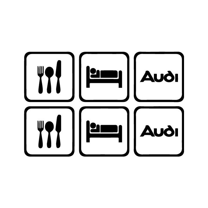 Buy Eat Sleep Audi 2 Decal Sticker Online