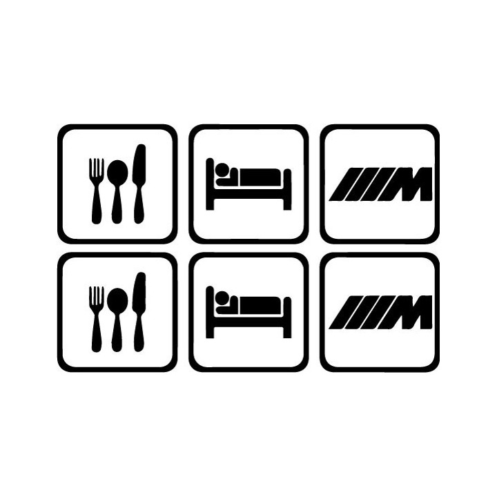 Buy Eat Sleep Bmw M Decal Sticker Online
