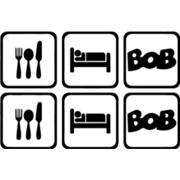 Eat Sleep Bob Stickers – Bob's Burgers Decals (2-Pack)
